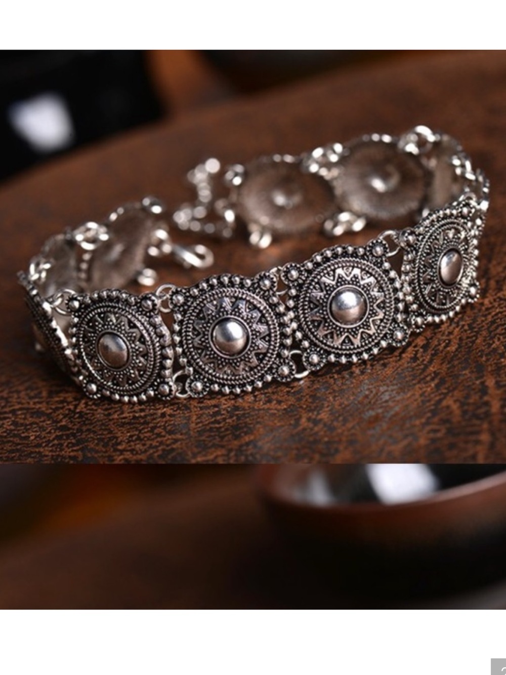 Y2K Hot Boho Choker Silver Necklace statement - Picture 4 of 5